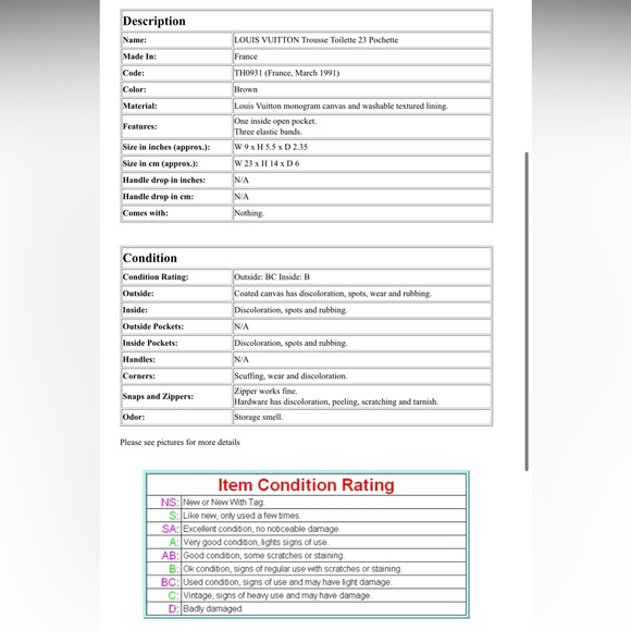 Louis Vuitton Monogram Brown Toiletry Bag - Picture 16 of 16